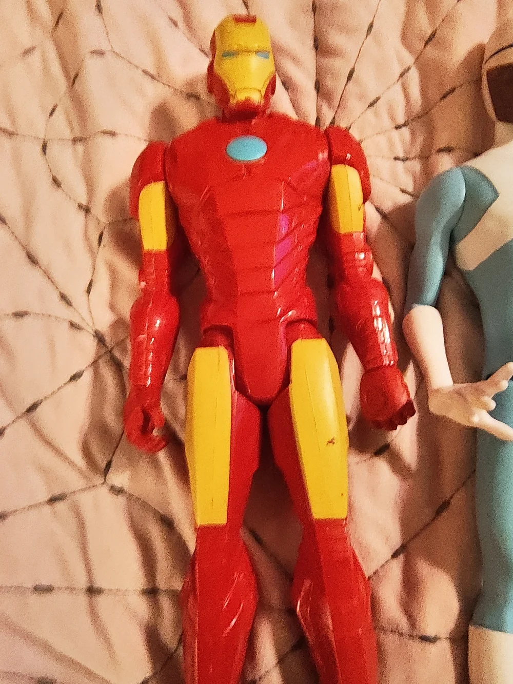 Set of 3 Marvel & Disney Action Figures - Iron Man, Frozone, Spider-Man